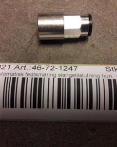 Automatic grease lubrication hose connection female